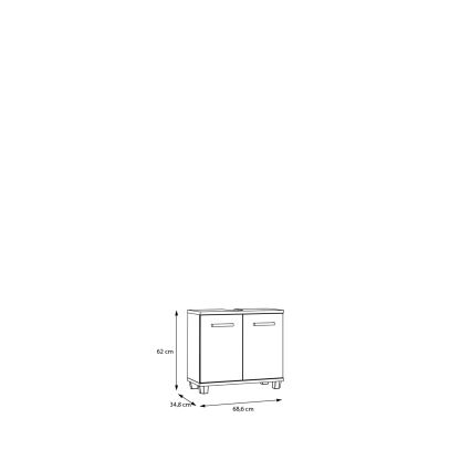 Mueble de baño VENOM blanco/roble artisan