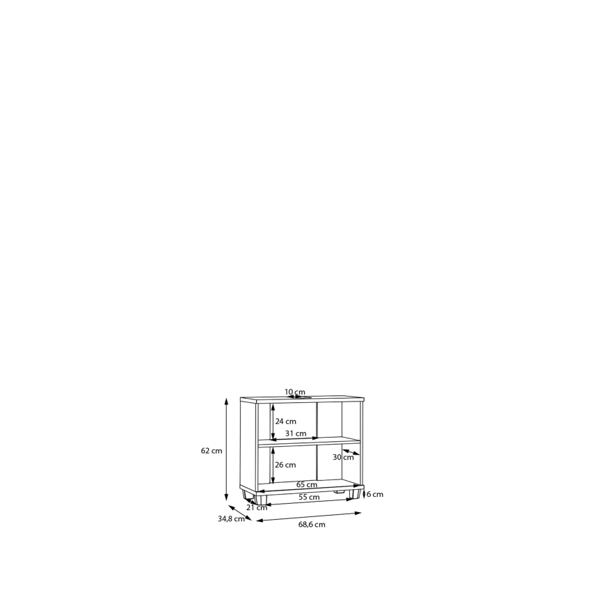 Mueble de baño VENOM blanco/roble artisan