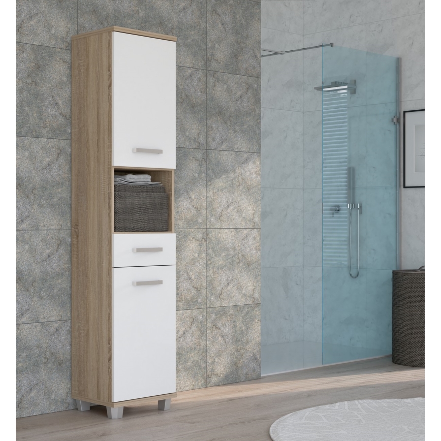Mueble de baño VENOM blanco/roble sonoma