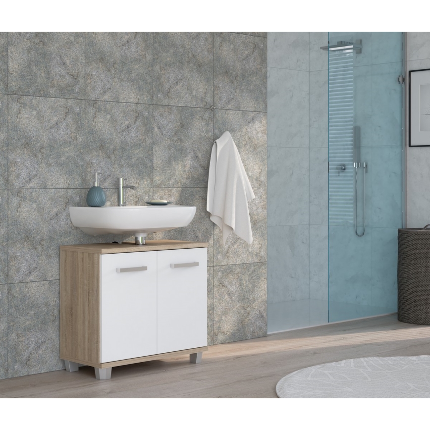 Mueble de baño VENOM blanco/roble Sonoma