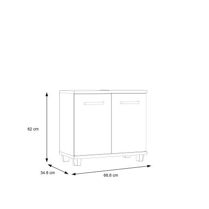 Mueble de baño VENOM blanco/roble Sonoma