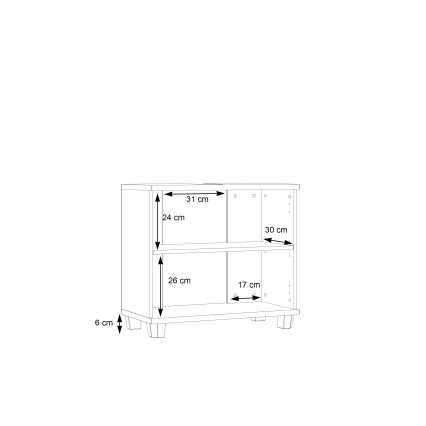 Mueble de baño VENOM blanco/roble Sonoma