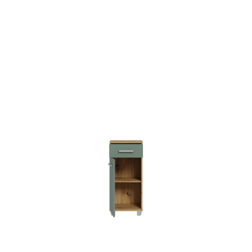 Mueble de baño VENOM en verde/roble Artisan