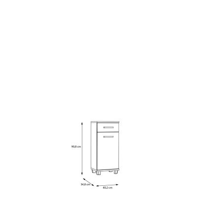 Mueble de baño VENOM gris/roble artisan