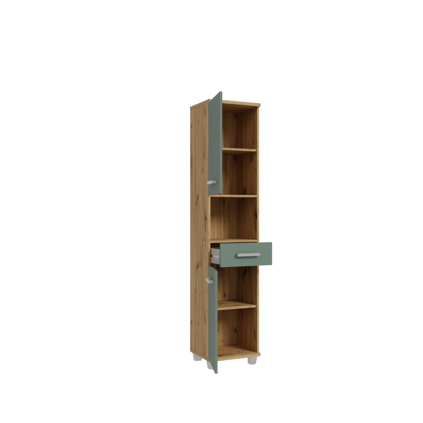 Mueble de baño VENOM verde/roble Artisan