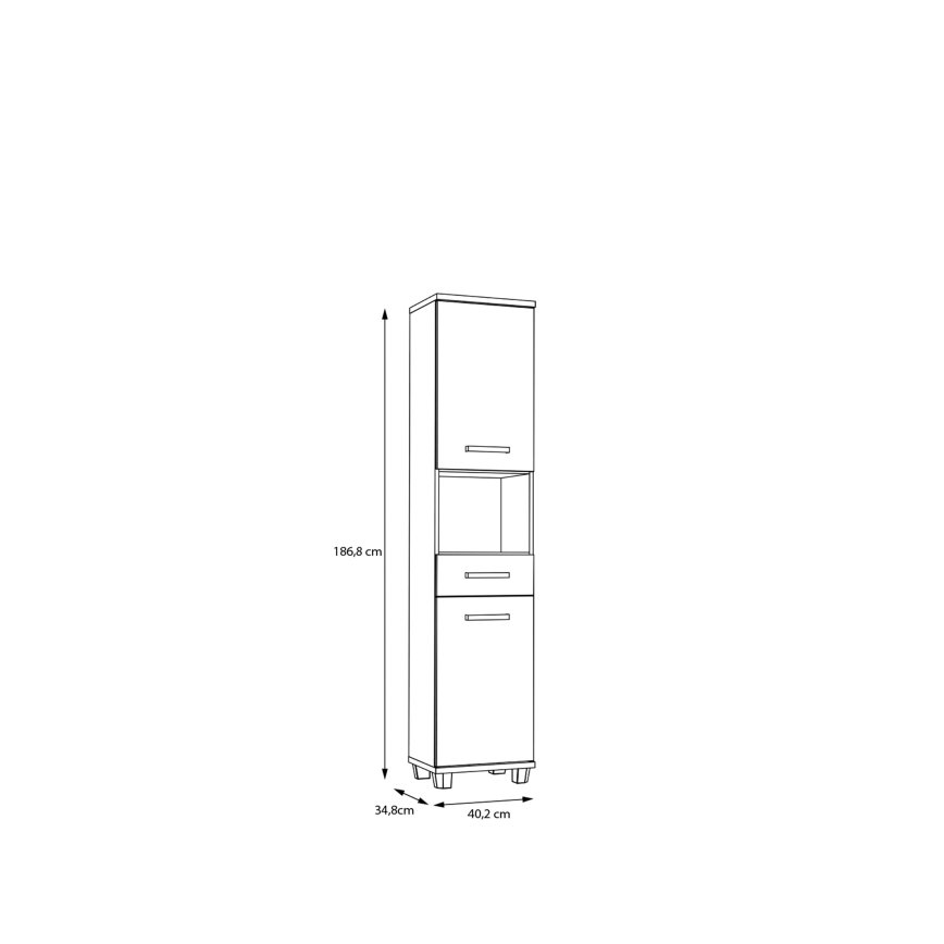 Mueble de baño VENOM verde/roble Artisan