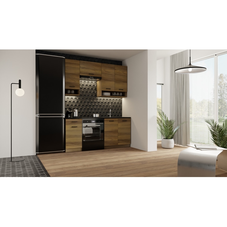 Mueble de cocina JUNE 180 cm, roble
