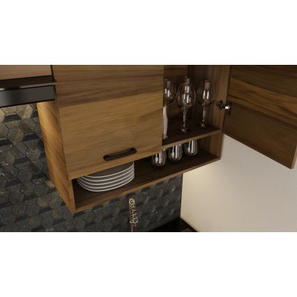 Mueble de cocina JUNE 180 cm, roble
