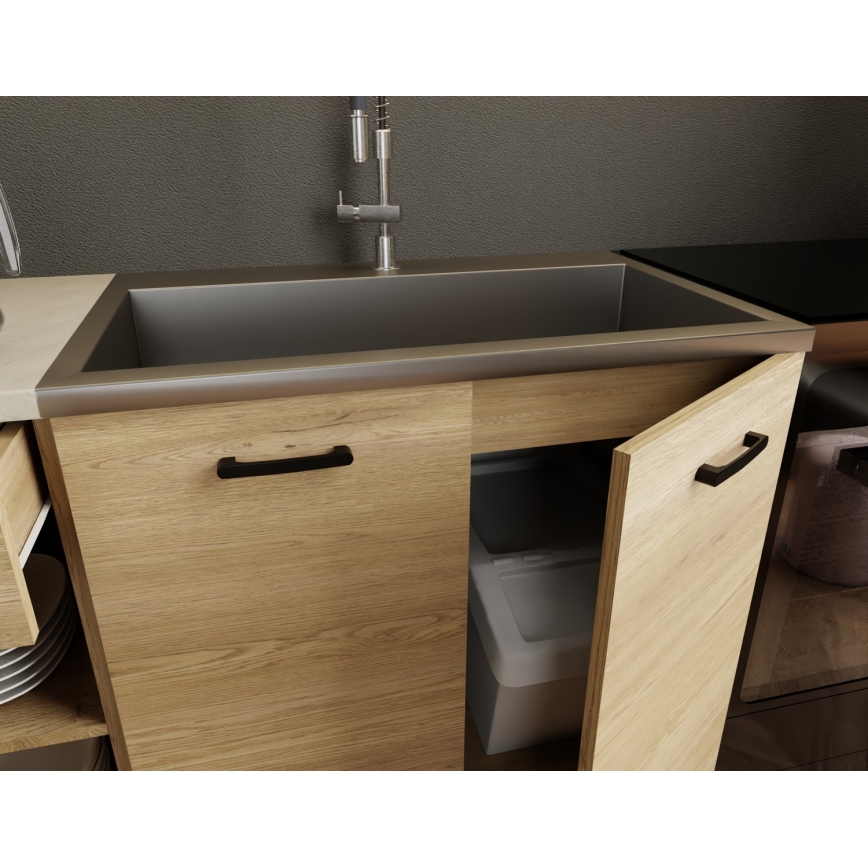 Mueble de cocina PATRICIA 180 cm en roble