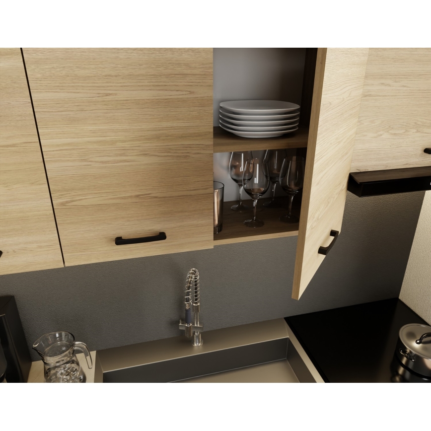 Mueble de cocina PATRICIA 180 cm en roble