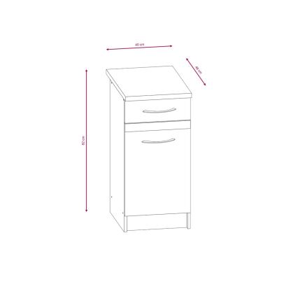 Mueble de cocina VALERIA 180 cm roble sonoma/marrón