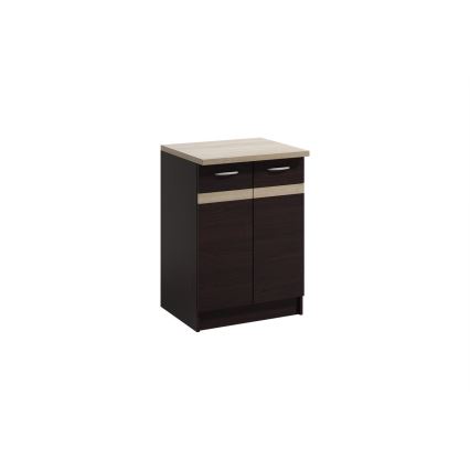 Mueble de cocina VALERIA de 240 cm, roble Sonoma/marrón