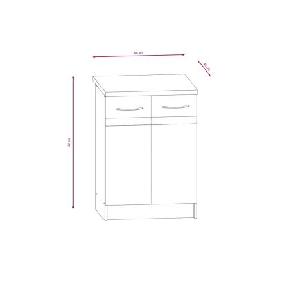 Mueble de cocina VALERIA de 240 cm, roble Sonoma/marrón