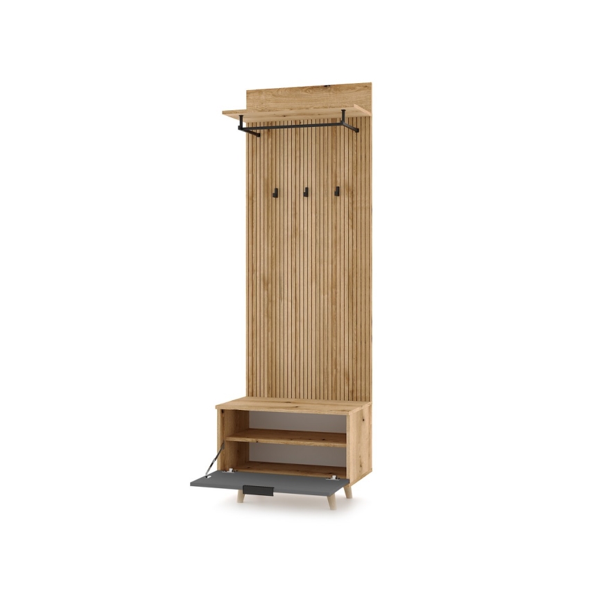 Mueble de entrada KLEO marrón/grafito