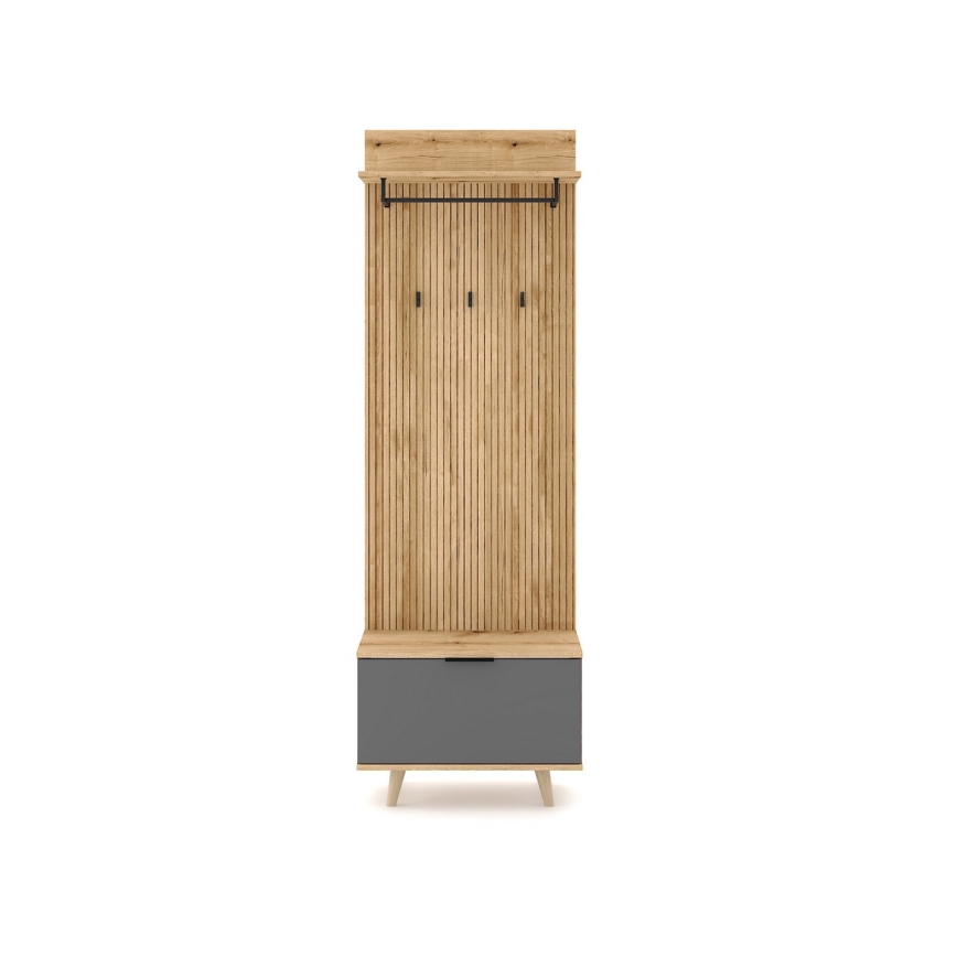 Mueble de entrada KLEO marrón/grafito