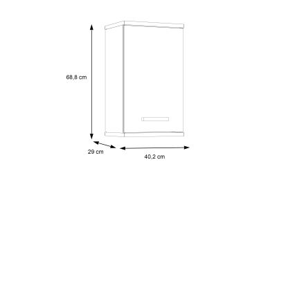 Mueble de pared para baño VENOM, blanco/roble Sonoma