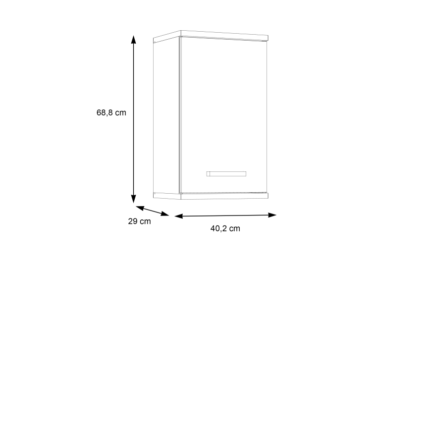 Mueble de pared para baño VENOM, blanco/roble Sonoma