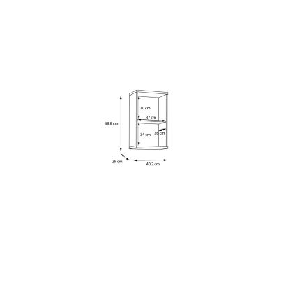 Mueble de pared para baño VENOM verde/roble artisan