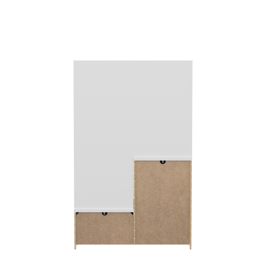 Mueble para recibidor con espejo HIRO blanco/gris