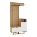 Mueble para recibidor con espejo SVEN marrón/blanco