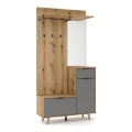 Mueble para recibidor con espejo SVEN marrón/grafito
