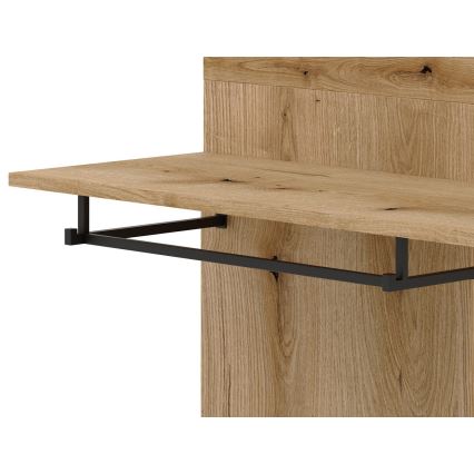 Mueble para recibidor con espejo SVEN marrón/grafito