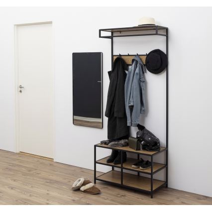 Mueble para recibidor SARON roble/negro