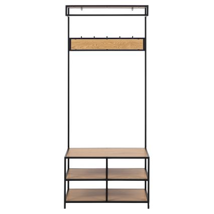 Mueble para recibidor SARON roble/negro