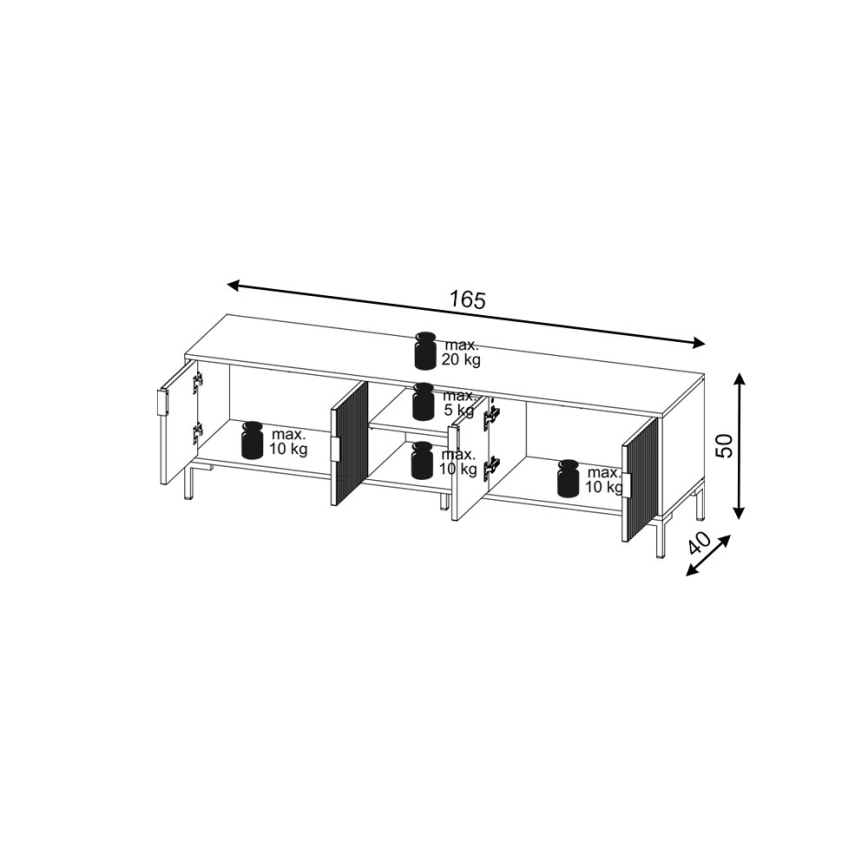 Mueble para TV FLOP negro