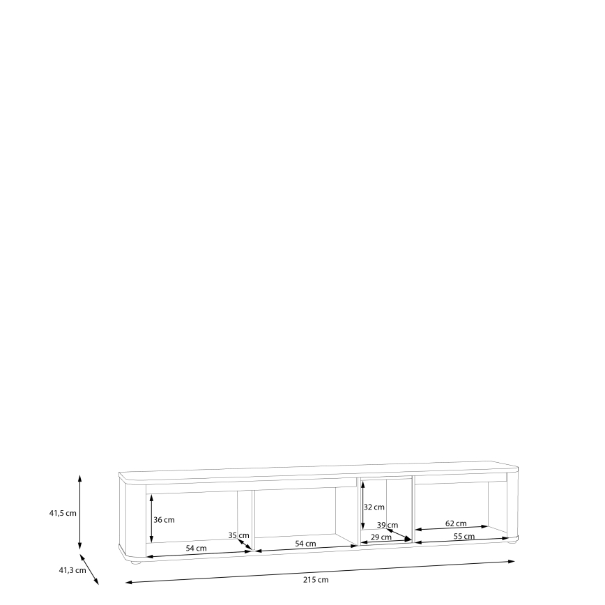 Mueble para TV INAR negro/marrón