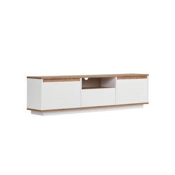 Mueble para TV KREDE 160x30 cm blanco/pino
