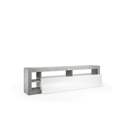 Mueble para TV LENOR blanco/gris efecto hormigón