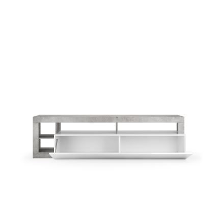 Mueble para TV LENOR blanco/gris efecto hormigón