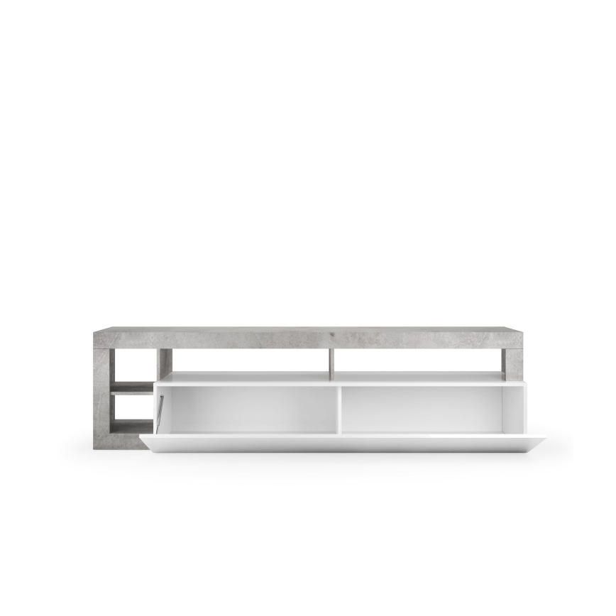 Mueble para TV LENOR blanco/gris efecto hormigón