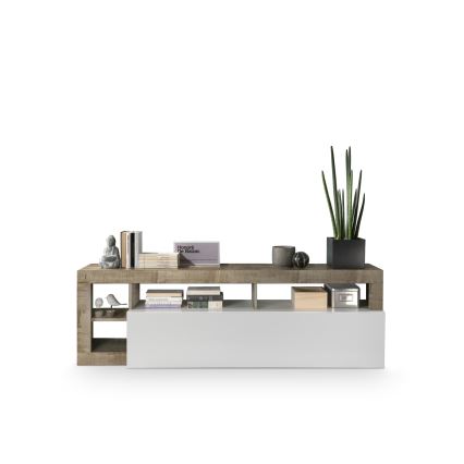 Mueble para TV LENOR blanco/marrón
