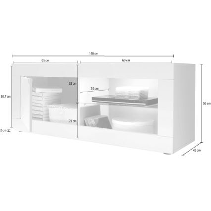 Mueble TV NERILA blanco
