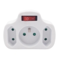 Multitomas 1Z 10A + 2Z 2,5A con interruptor