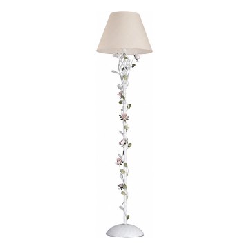 MW-LIGHT - Lámpara de pie FLORA 1xE27/40W/230V blanco/crema