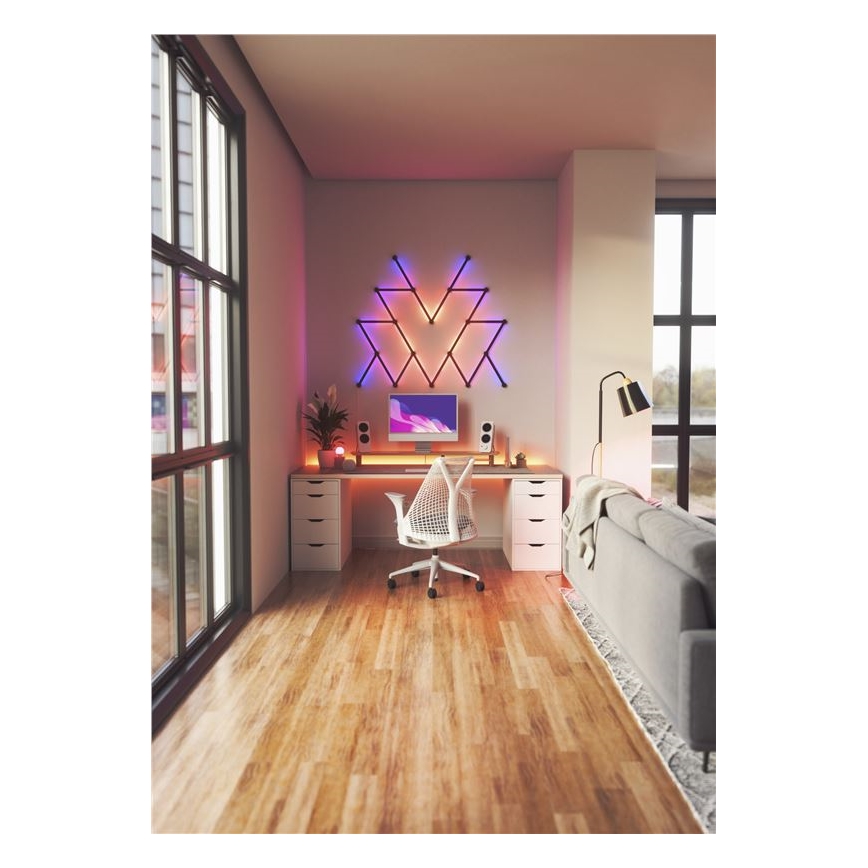Nanoleaf - Juego de cubiertas para raíles LINES 9 pz negro mate
