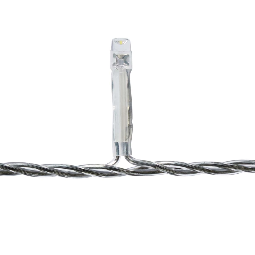 Cortina LED para exterior 180xLED/7 funciones 10,9m IP44 blanco frío
