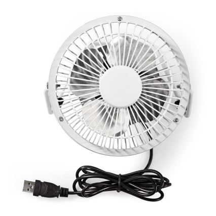 Ventilador de sobremesa 3 W/USB 10 cm blanco