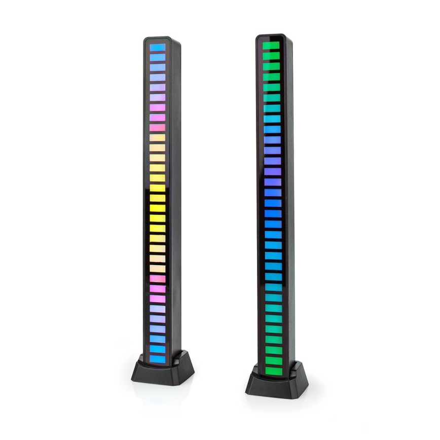 SET DE 2 lámparas de mesa recargables LED RGB LED/250 mAh