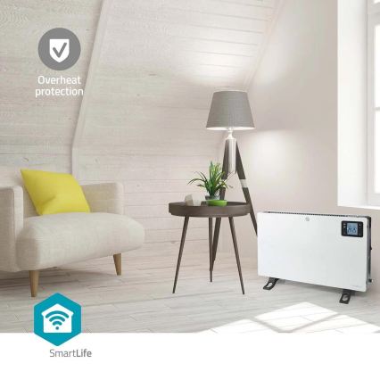 Calefactor eléctrico/convector 750/1250/2000W/230V Wi-Fi Tuya + mando a distancia