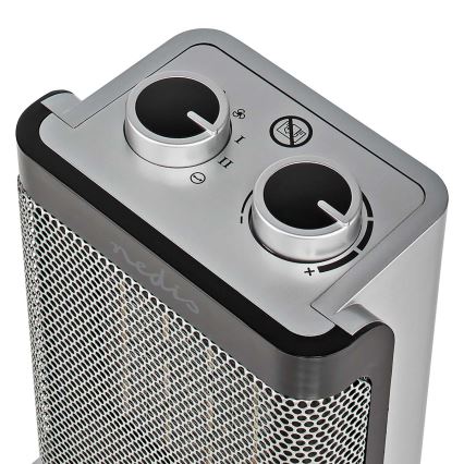 Ventilador con resistencia cerámica 1000/1500W/230V plata