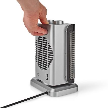 Ventilador con resistencia cerámica 1000/1500W/230V plata