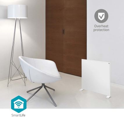 Panel calefactor infrarrojo 350W/230V 59,8x62 cm IP44 Wi-Fi Tuya + mando a distancia
