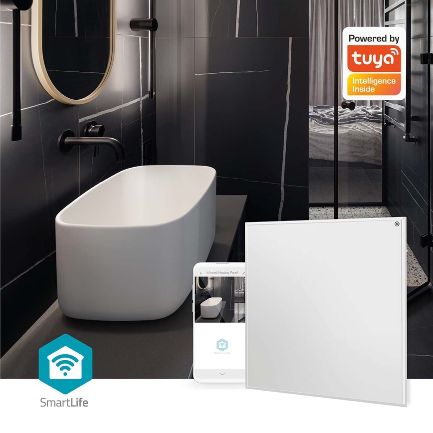 Panel calefactor infrarrojo 350W/230V 59,8x62 cm IP44 Wi-Fi Tuya + mando a distancia