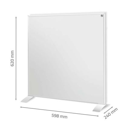 Panel calefactor infrarrojo 350W/230V 59,8x62 cm IP44 Wi-Fi Tuya + mando a distancia