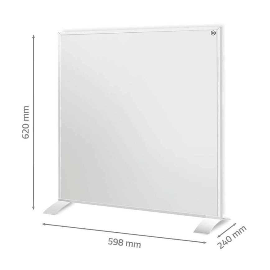 Panel calefactor infrarrojo 350W/230V 59,8x62 cm IP44 Wi-Fi Tuya + mando a distancia