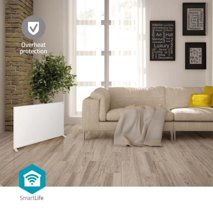 Panel calefactor infrarrojo 700W/230V 120x62 cm IP44 Wi-Fi Tuya + mando a distancia